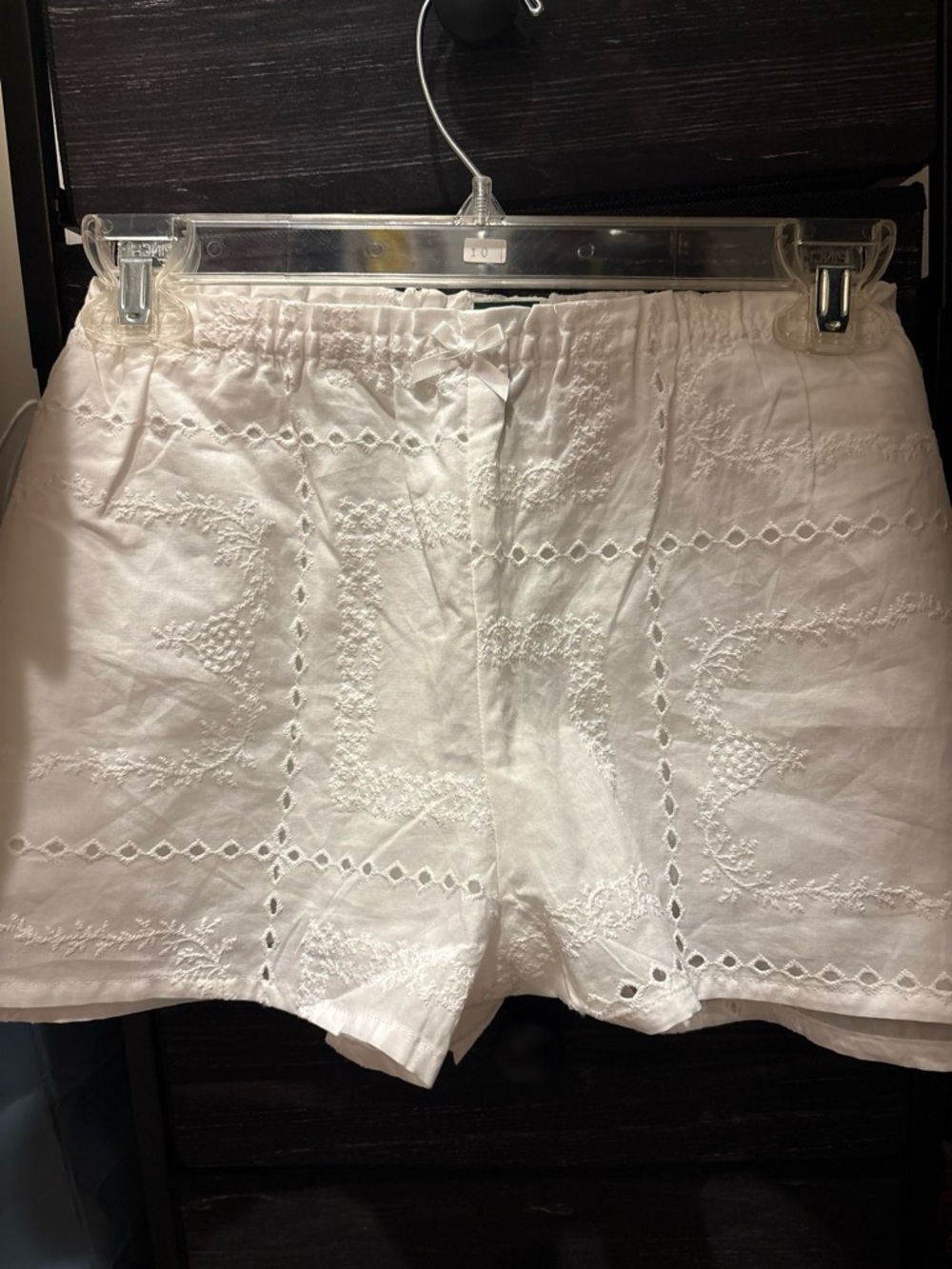 wild fable White Embroidered High Waist Shorts